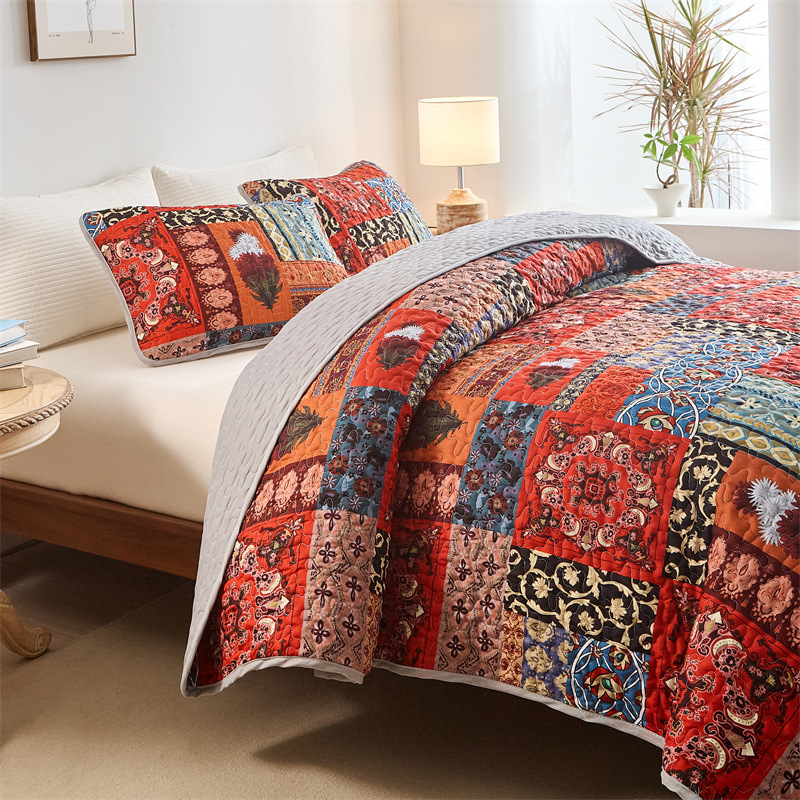 Bohemian Bedding Set With Digital Print For Bedroom Decor_voghion.com