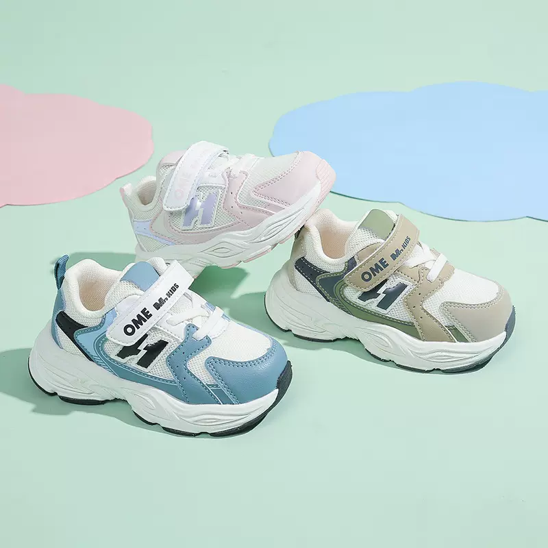 几米熊童鞋女童2025秋季运动鞋女孩机能男童休闲跑步网鞋轻便透气