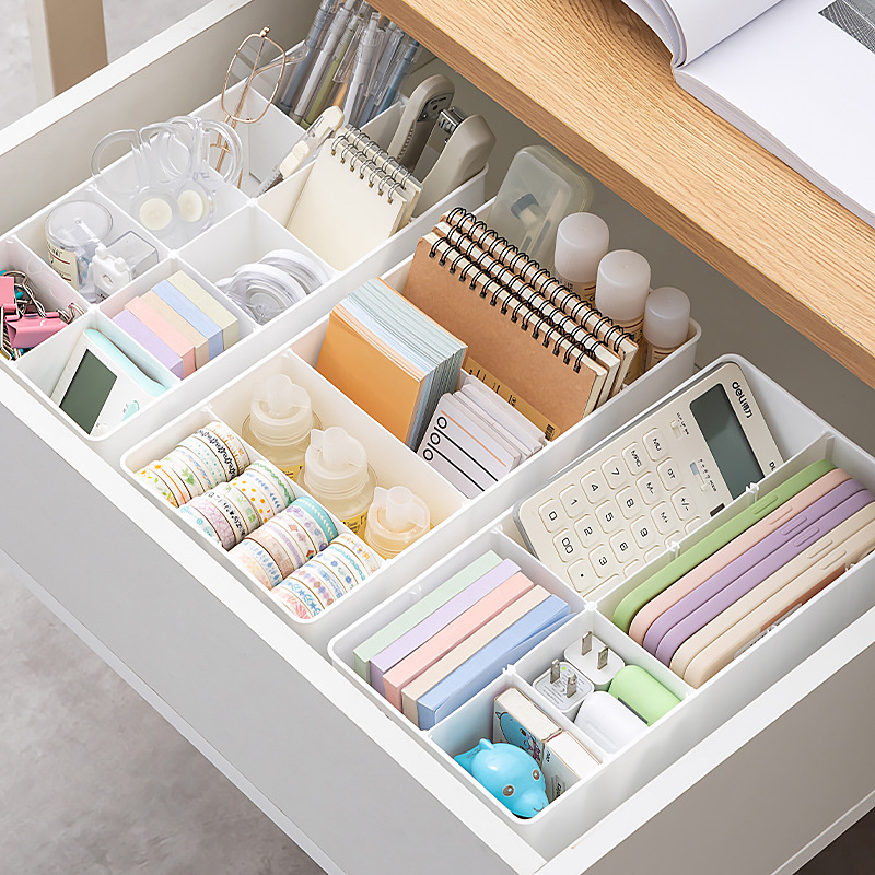 Drawer Storage Partition Built-in Storage Box Partition Kitchen Organizer Transparent Desktop Japanese-style Sundries Stationery