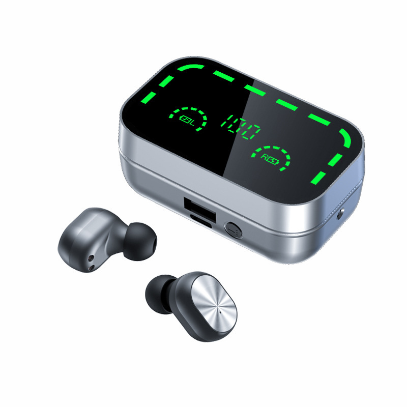 拓青者yd 05 bluetoothイヤホンtws無線タッチ緑デジタル表示入耳式スポーツイヤホン携帯電話充電宝|undefined