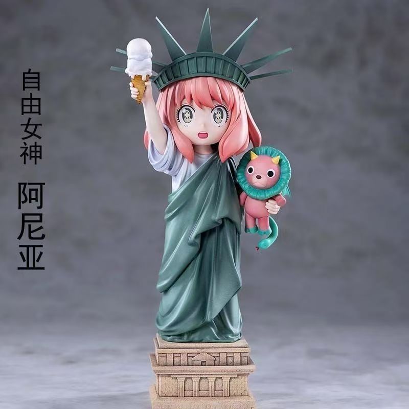 自由の女神アニアスパイままごとアニメ周辺ギフトフィギュアテーブルモデル装飾品卸売|undefined