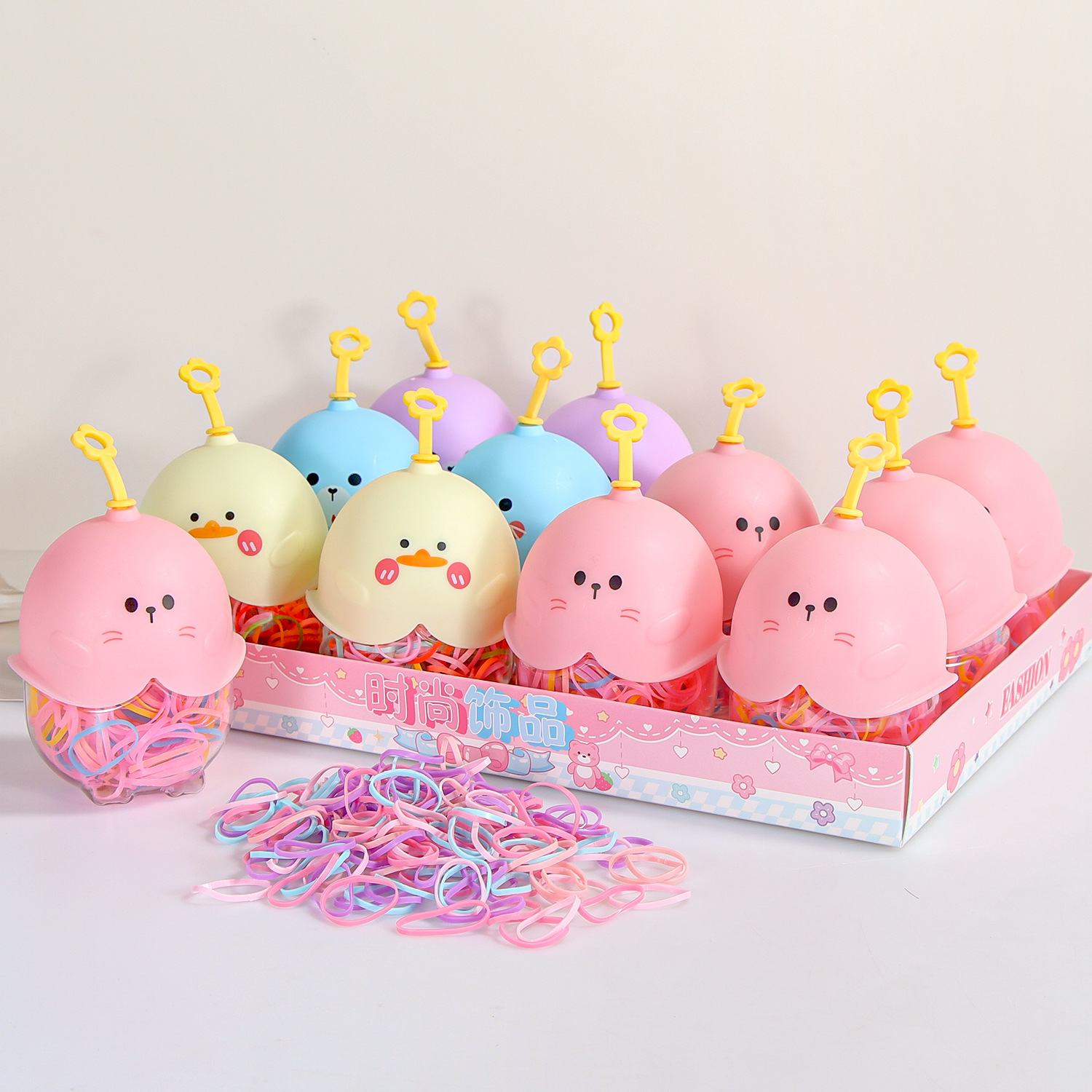 Banda de goma negra para niños, alto valor elástico, duradero, lazo para el cabello, no daña el cabello, anillo para el cabello de goma, accesorios para la cuerda para la cabeza, puesto