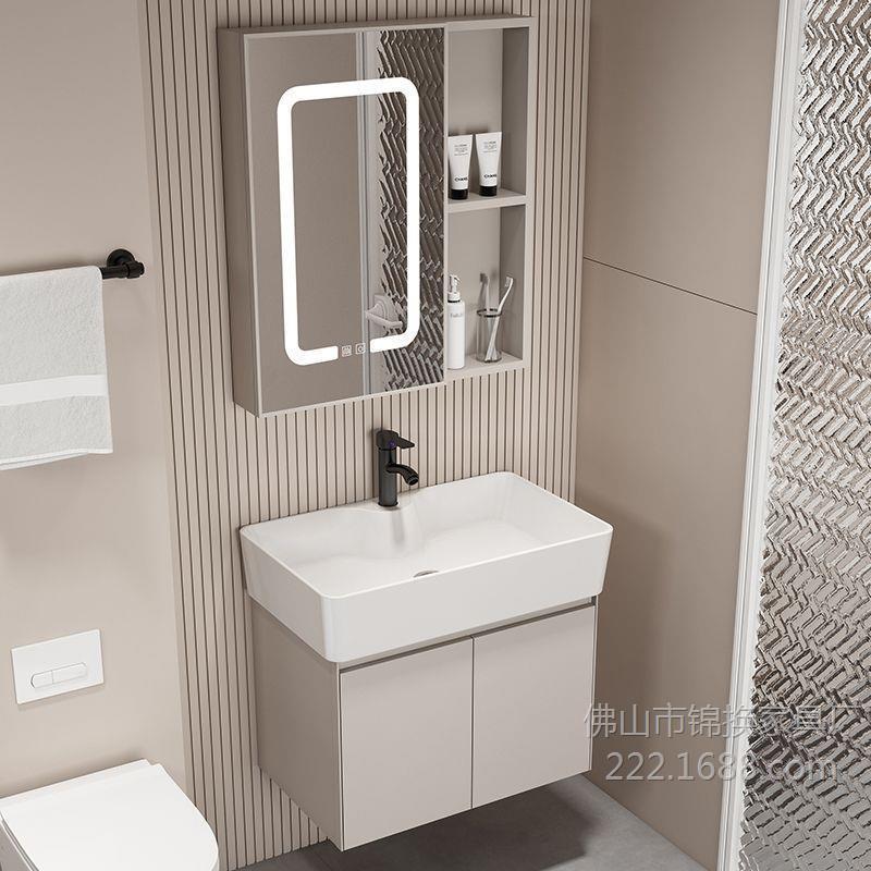 lavabo de casa pequeña combinación de gabinete de baño de aire crema de abeja de pan de cerámica integral gabinete de lavabo de baño