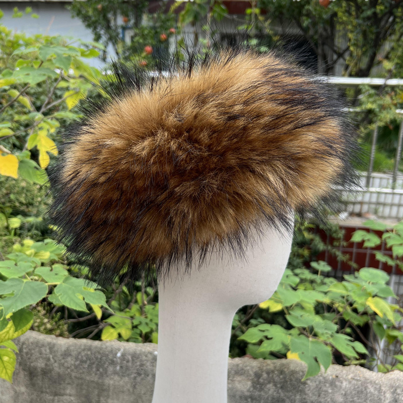 어두운 모조 너구리 모피