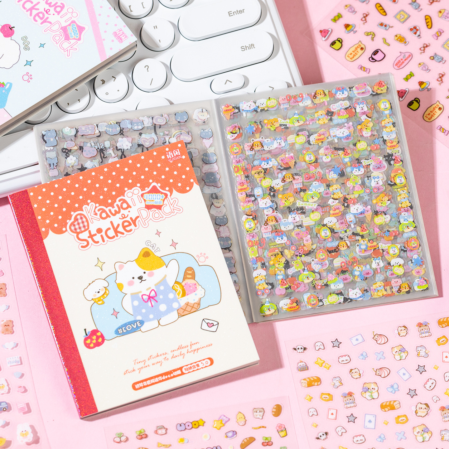 El lenguaje ocio mini-deco película pegatinas libro tejiendo sueño dopamina 5.0 pequeño patrón de nariz para niños pegatinas de manicuras