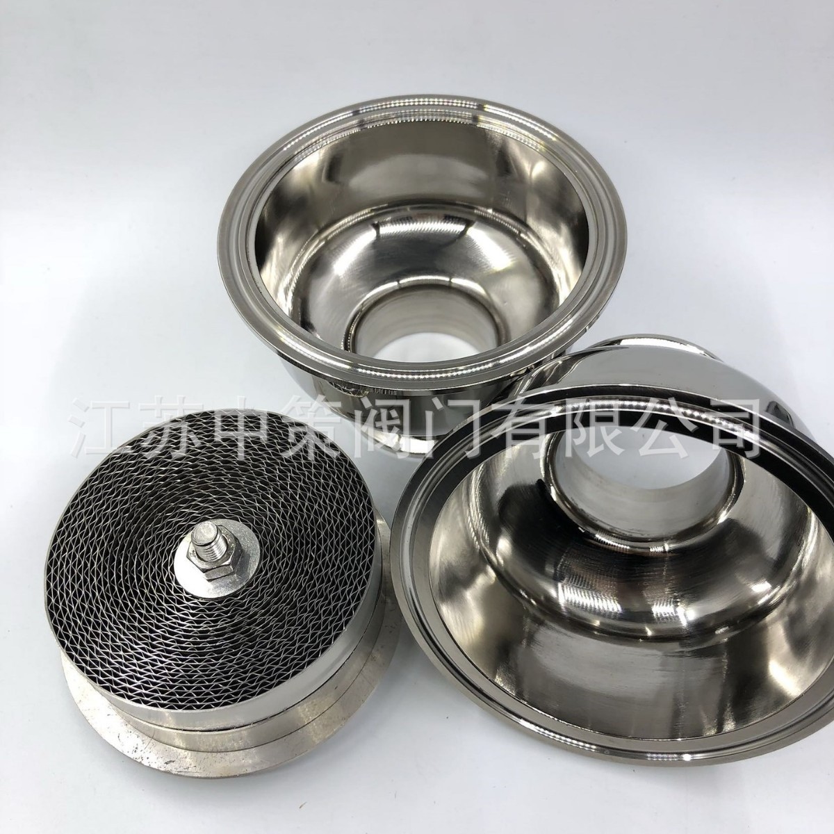 304卫生级快装阻火器/不锈钢阻火呼吸阀/管道阻火过滤器/防爆罐体