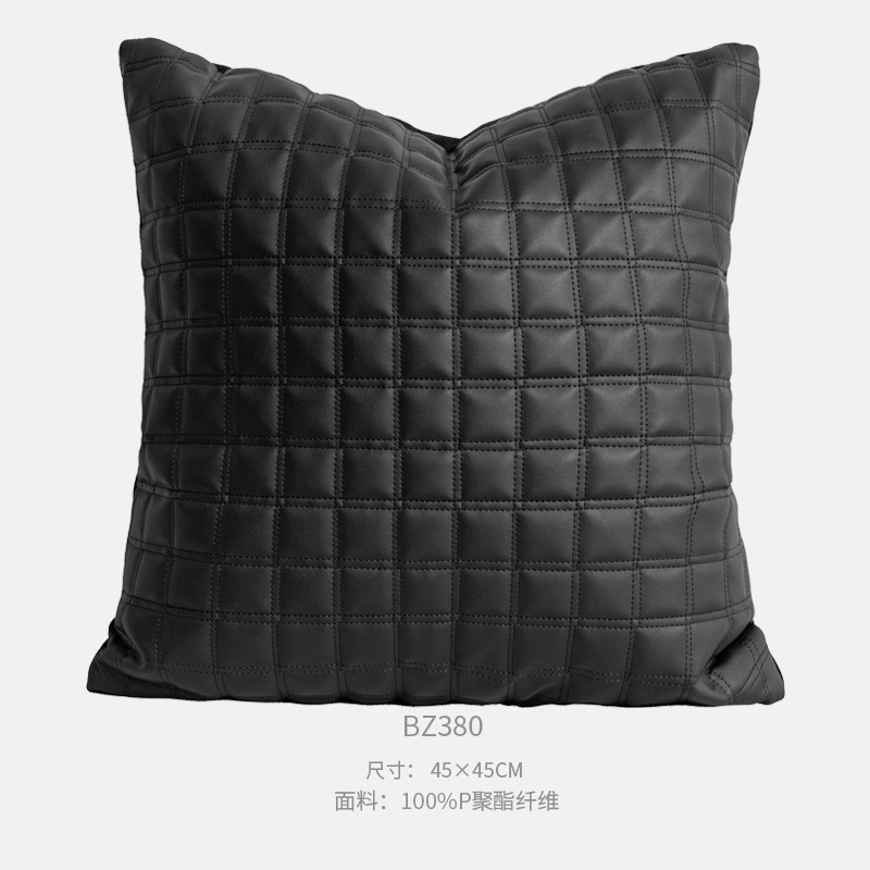45x45cm 블랙 PU 체크 라인