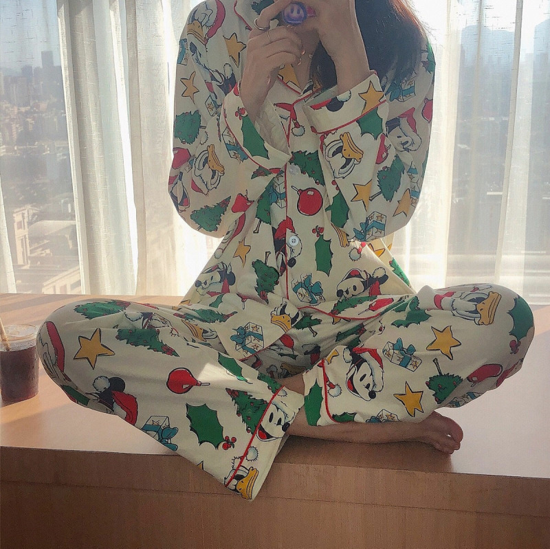工場卸売りpyjamas日系アニメ布丁犬パジャマ女春秋綿長袖長ズボンカバー対外貿易|undefined