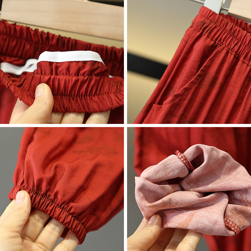8082 traje de chaleco de verano para niños 2025 nuevo estilo ropa delgada de verano para niños pantalones anti-mosquitos para niños de dos piezas