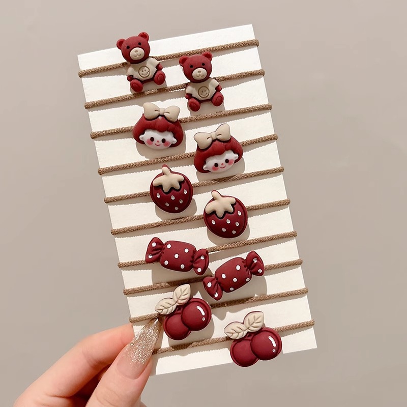 Cuerdas de cabello para niños anillo de cabello de pulgar toque de cabello para bebés cuerdas de cabello para niñas de alta elasticidad no lesionar banda de cabello para niñas