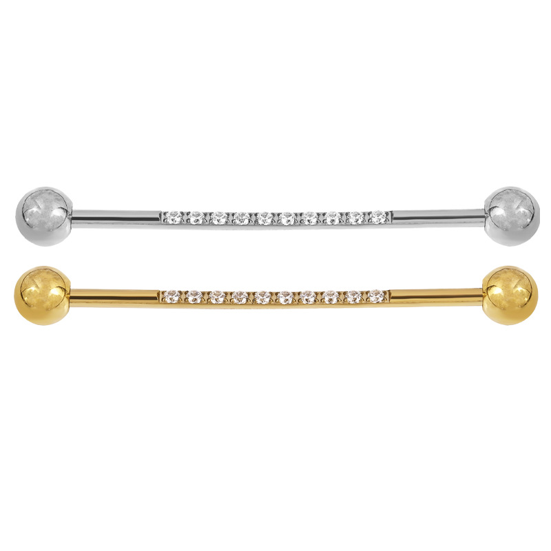 16G labret stud size and finish detail