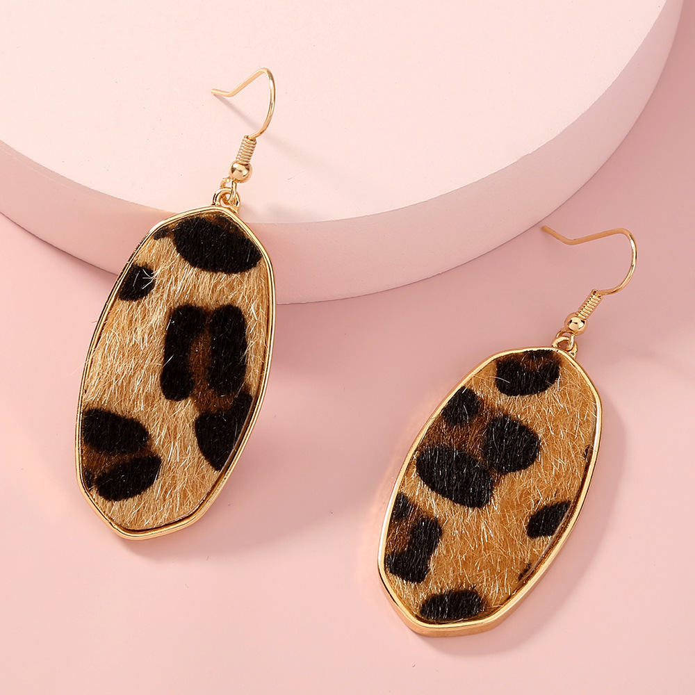 Fashion Plush Leopard Earrings Wholesale Nihaojewelry display picture 15