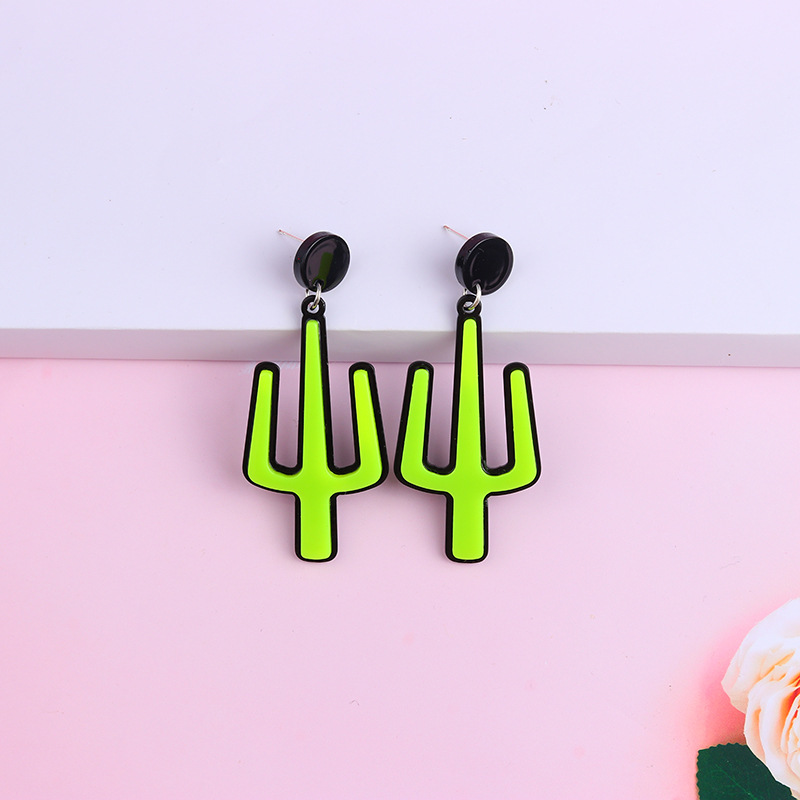 Fashion Cactus Arylic Womenu0027S Drop Earrings 1 Pair