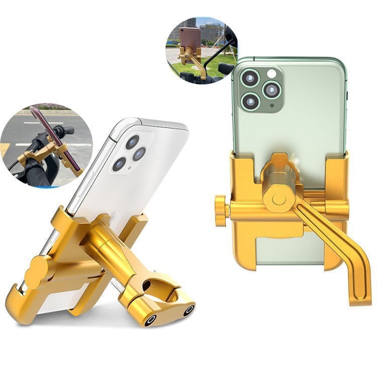 Soporte de teléfono móvil de bicicleta de aleación de aluminio, navegación de motocicleta, carretera de montaña, vehículo eléctrico para llevar, soporte de teléfono móvil