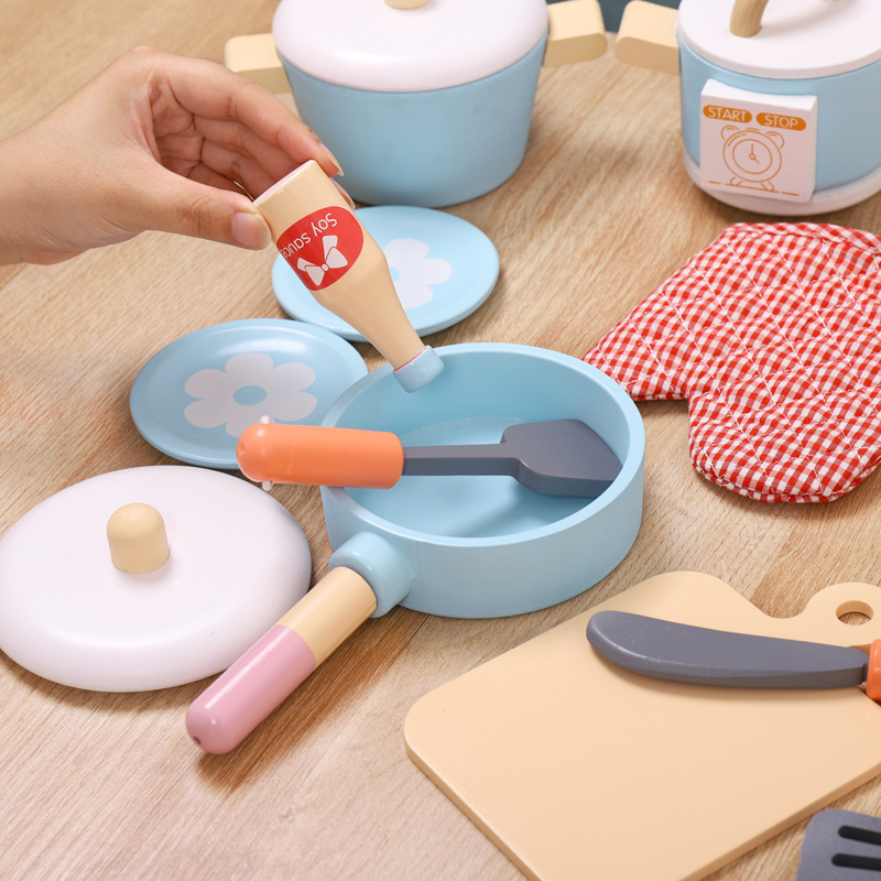 Fábrica al por mayor niños jugar a las casitas de madera gran simulación cocina traje cortar fruta Juguetes