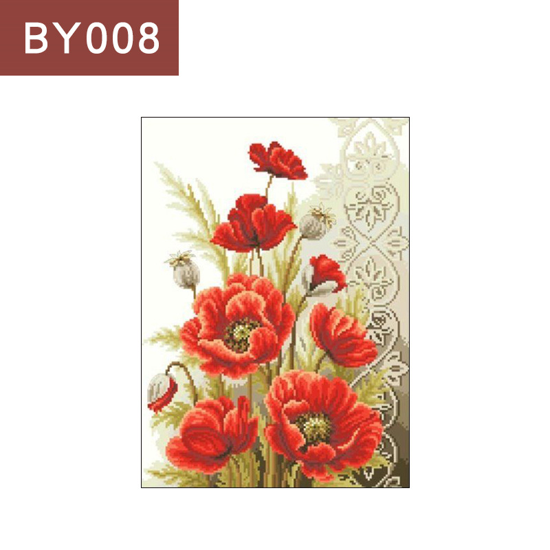 Cross border One piece On behalf of Cross stitch 2021 new pattern a living room Thread embroidery Small pieces Full embroidery modern Simplicity flowers and plants by008