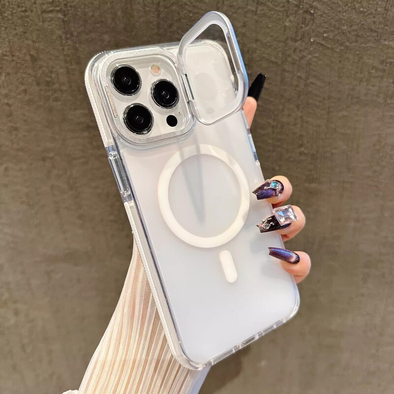 iPhone17Pro対応 レンズカバー付きスマホケース グラデーションマット 磁気吸着式 Apple16 全面保護ケース|undefined
