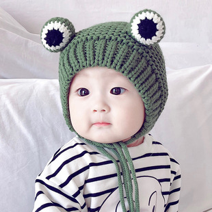 Baby hat winter baby baby cute autumn and winter wool hat children thick girls knitted hat winter wholesale