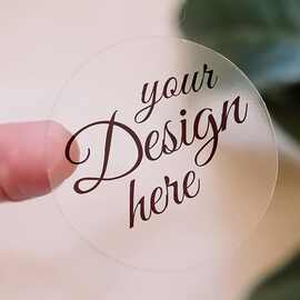 自定义您自己的透明防水贴纸个性化贴纸文本名称图像图片标签贴纸