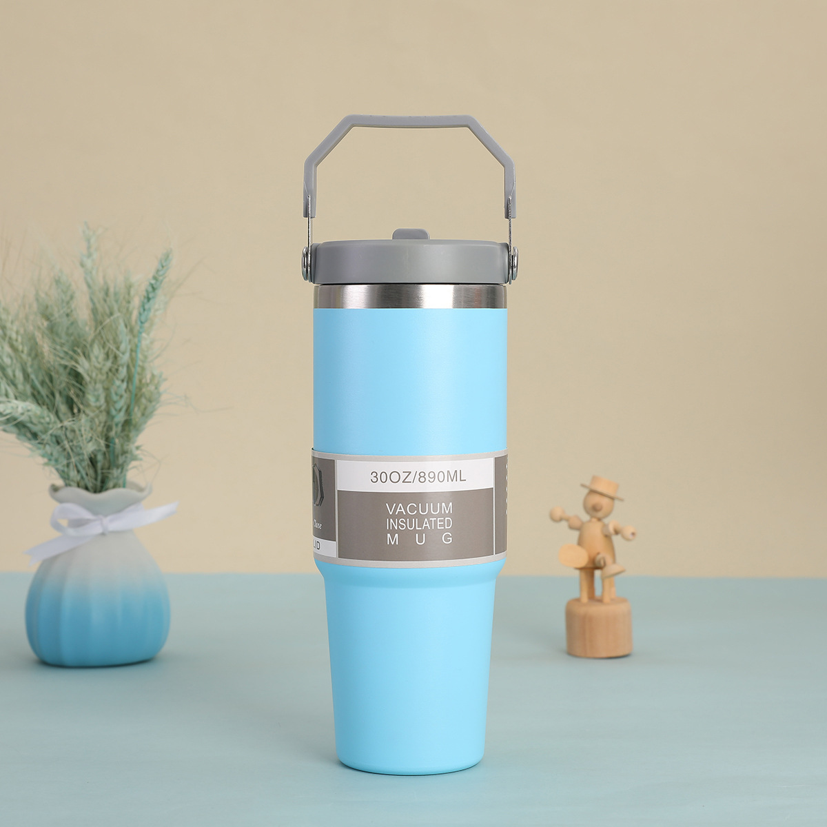 Taza de coche portátil transfronteriza de 30oz Taza de vacío de doble capa de acero inoxidable 304 Taza de vacío Taza de hielo al aire libre