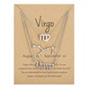 Zodiac signs, necklace, chain, brand retro set with letters, jewelry, 3 piece set, Amazon