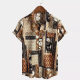 2025 New Shirt Cross-Border Creative Elements 3D Digital Printing Trendyy Loose Men's Loose Shirt