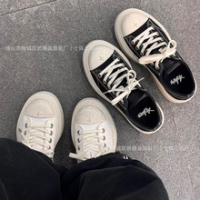 SMFK流星球鞋S0002B2复古破坏小脏鞋脏脏鞋帆布鞋新款小白鞋女鞋