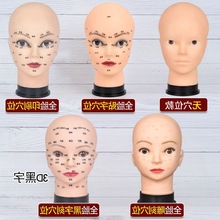 穴位道具美容手法练习头模女模特硅胶洗脸肩膀美容院皮肤模型脸部