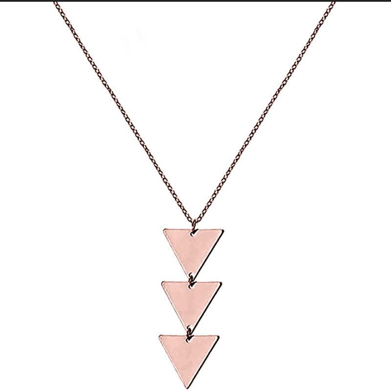 Style Simple Triangle Alliage Le Cuivre Placage Femmes Pendentif Sautoir display picture 5