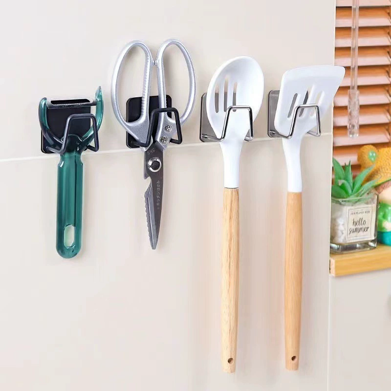 Губчатая стойка без перфорации Настенный держатель инструмента многофункциональный кухонный крючок Японский стеллаж инструмента клеевой тип