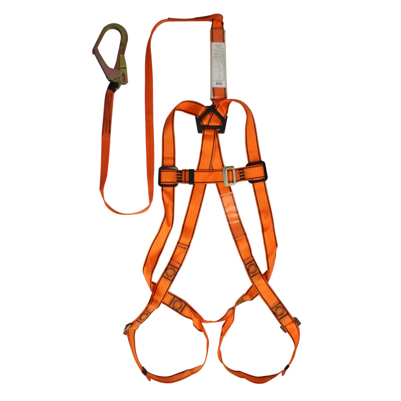 梅思安10129289轻巧星全身式安全带配吸震绳单腿 小号