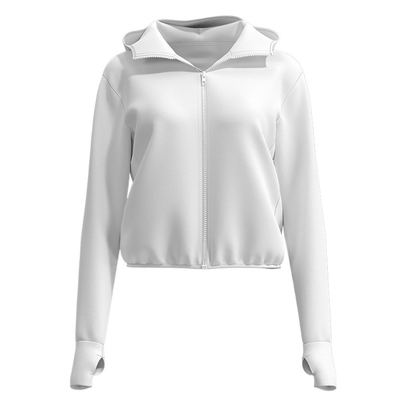 Summer New Outdoor Riding Solid Color Hooded Zipper Jacket Breathable Anti-ultraviolet Thin Ice Silk Sunscreen Jacket for Women