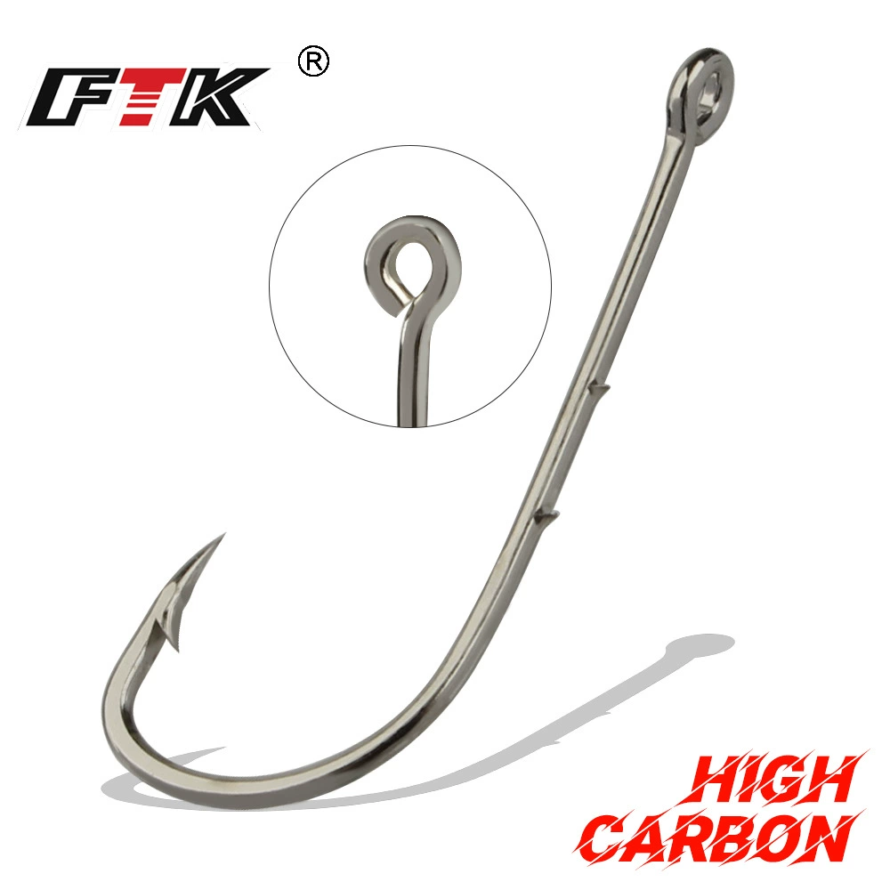 FTK double back thorn tube with 92666 fishhook long handle with circle sea hook Luya sea fishing long-range cast high carbon steel