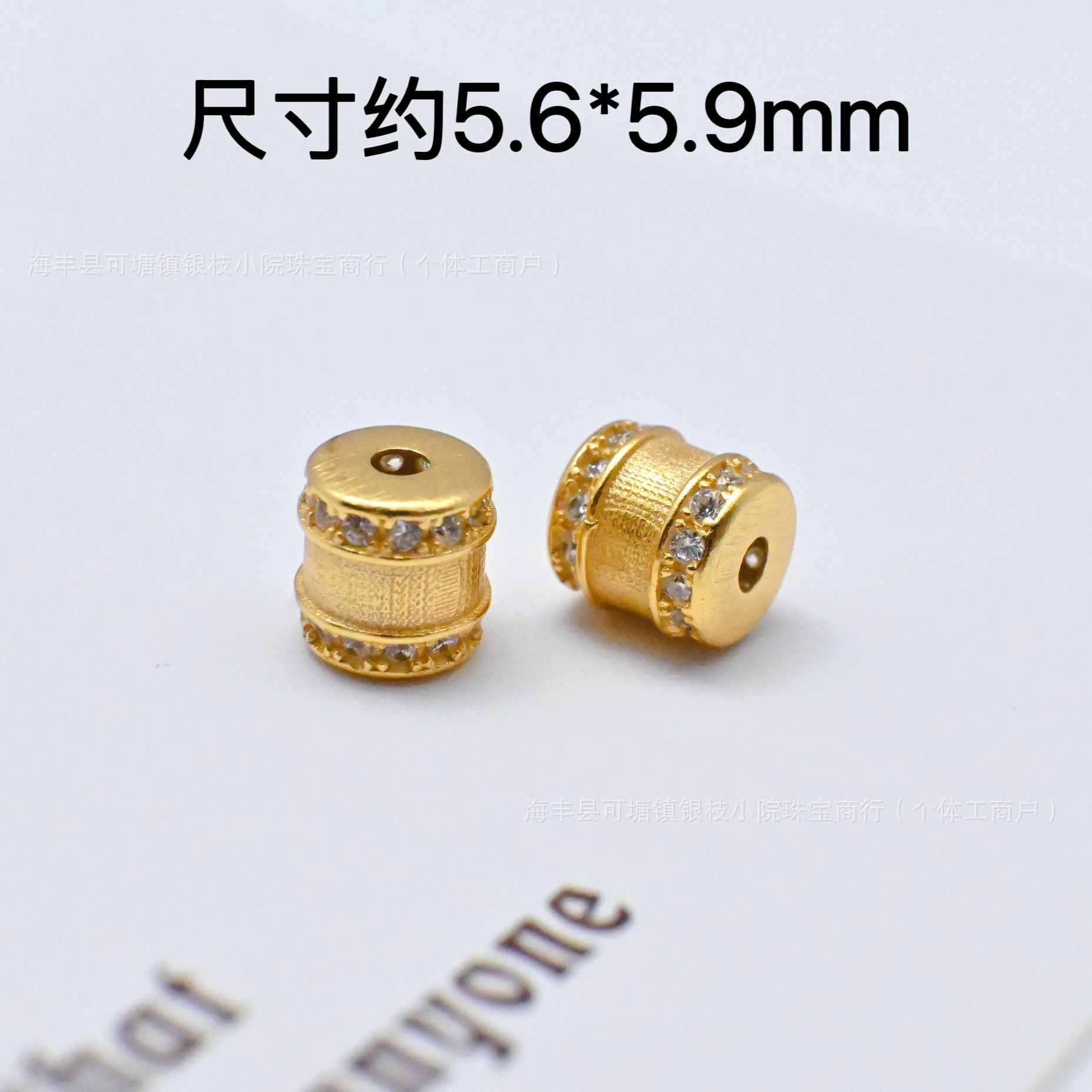 S925 Silver Electroplated 24K Gold and Silver Jewelry Through-Hole DIY Accessories Six-Pointed Star Spacer Bead Feather Pendant Beaded Bracelet Material