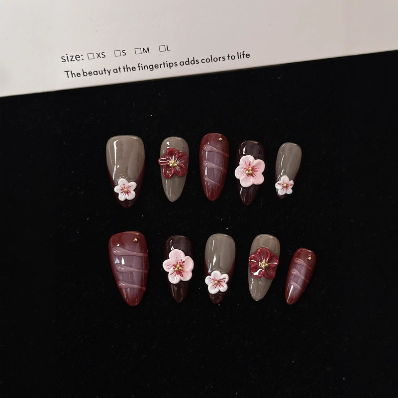 Nail art pieces high-quality high-quality wearing pure hand-made patches removable wholesale mixed batch of Europe and the United States cross-border Nail art pieces high-quality high-quality wearing pure hand-made patches removable wholesale mixed batch of Europe and the United States cross-border