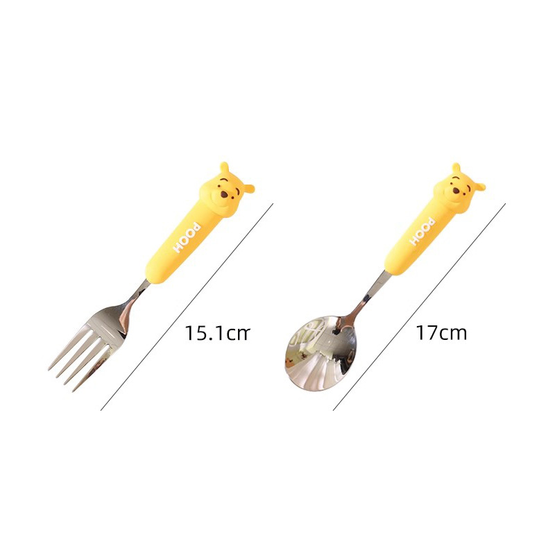 Disney Pooh Stitch Ceramic Baby Ensalada linda para niños Té de la tarde Disco reductor de grasa Disco de tres comparticiones