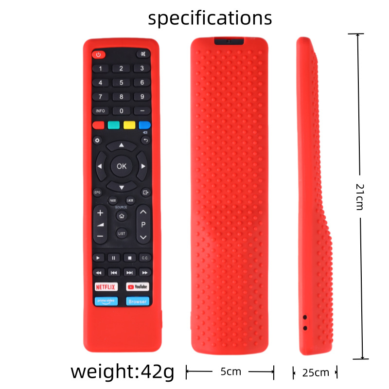 Aplicable a REMOTE AIWA TV comercio exterior Inglés control remoto cubierta de silicona cubierta de silicona gruesa contra caídas cubierta de silicona image 5