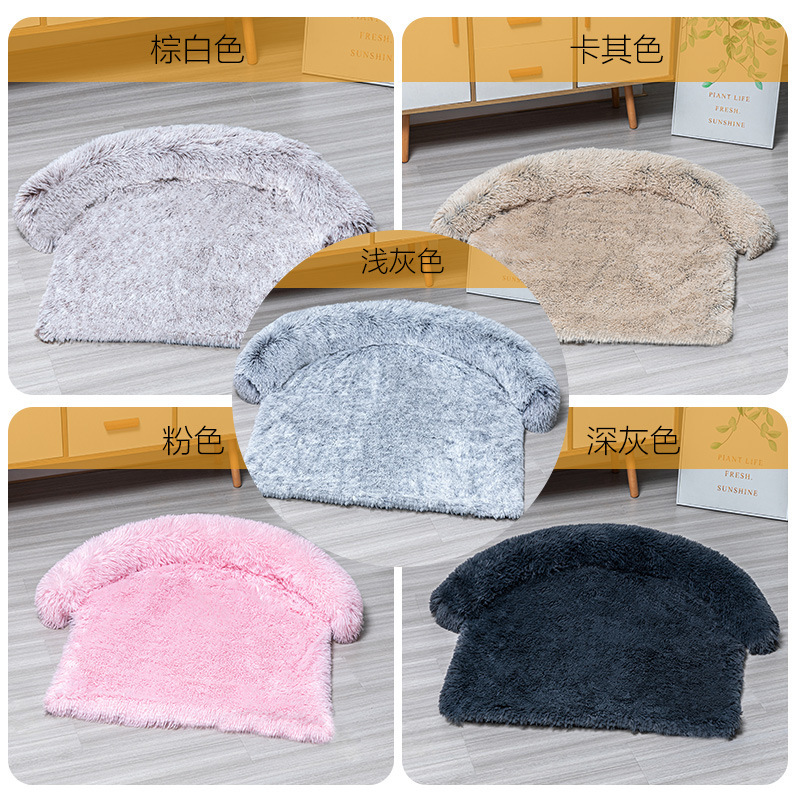 亚马逊爆款加厚毛绒垫子狗窝宠物床毛绒毯子冬季保暖猫窝宠物用品