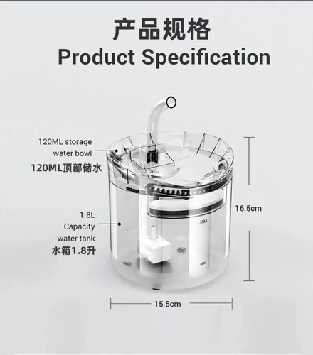 Pet Water Dispenser Automatic Circulating Filter Drinking Fountain for Cats and Dogs Pet Smart Feeding Device