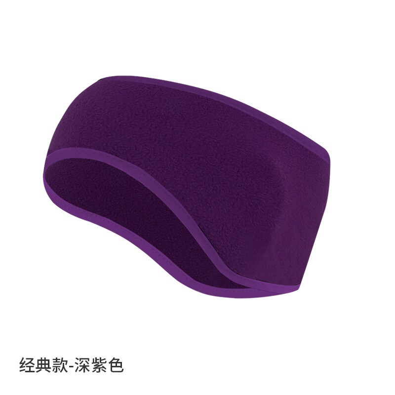 亚马逊防寒发带纯色抓绒防风额头保暖头带加绒加厚跑步运动护耳带|undefined