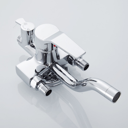 Under-belt outlet brass exposed hot and cold faucet mixing valve switch solar water heater shower head set