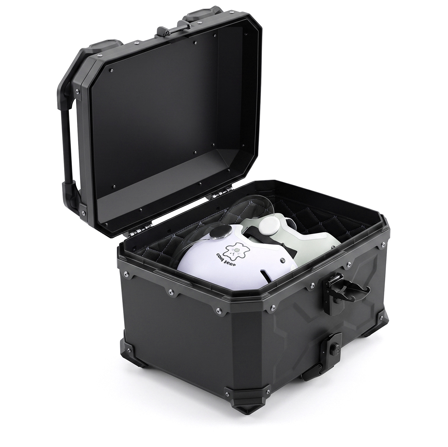 Universal motorcycle rear trunk, quick-release large-capacity non-aluminum alloy tail box for riders' scooters and electric vehicles