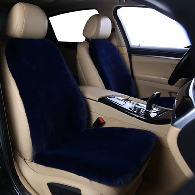 Wool pad: Winter Plush Single-Piece Seat Car - four-layers-of-thickening-1-single-seat-1-backrest-sapphire-blue
