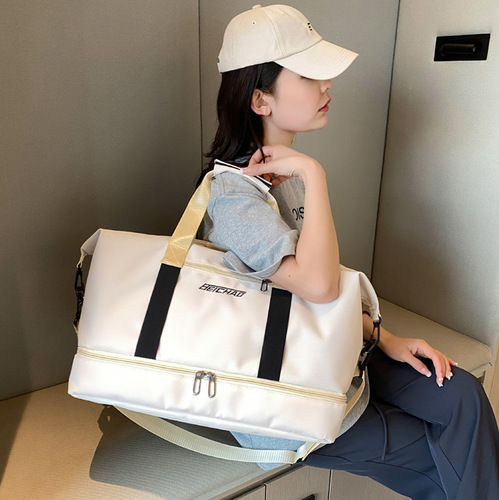 跨境旅行包韩版手提短途旅游行李包大容量轻便干湿分离运动健身包