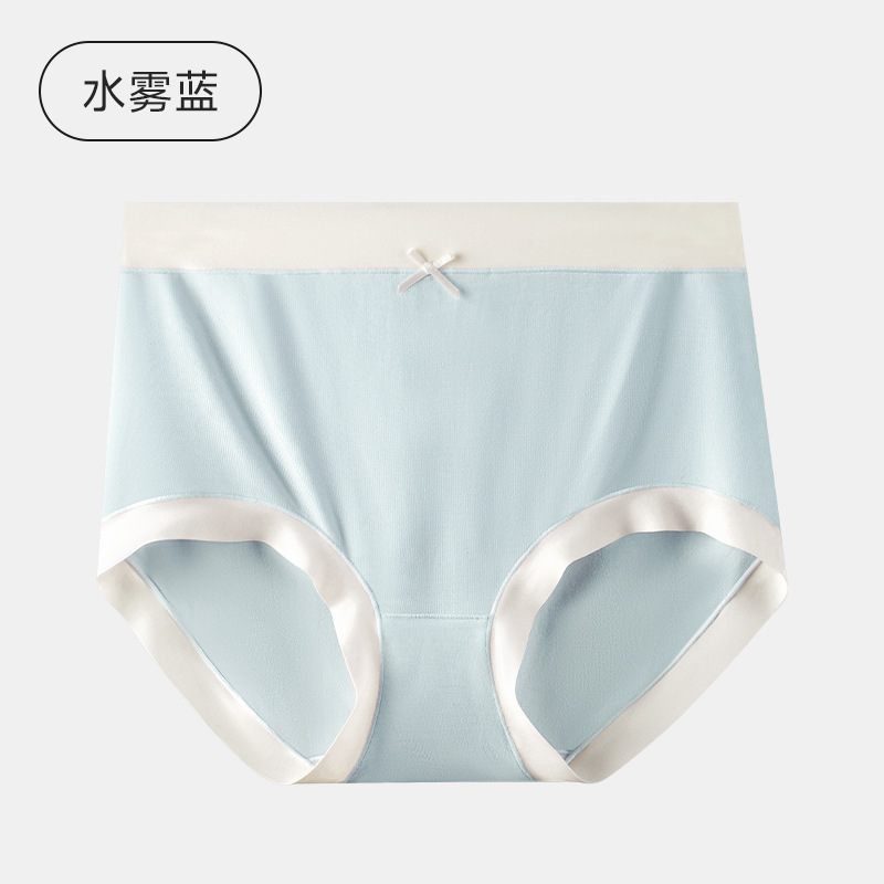 Ropa interior de mujer de cintura alta de talla grande cómoda piel agradable de seda de morera entrepierna antibacteriana cintura alta ropa interior elástica grande de mujer en stock