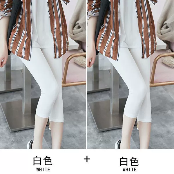 White cropped pants [two sets]