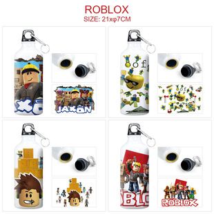Virtual world roblox game sports water cup aluminum pot water Cup student large capacity Cup leak-proof drinking cup
