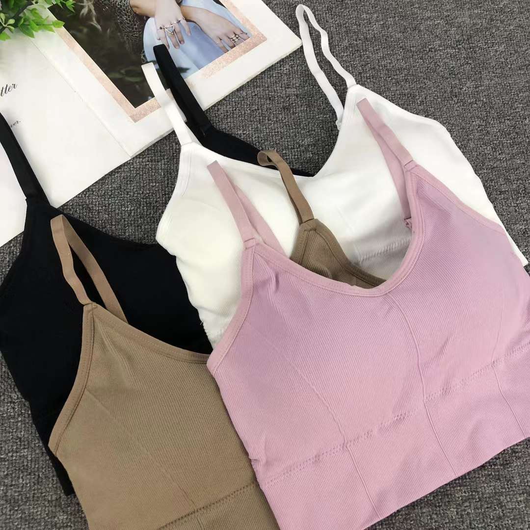 Nuevo chaleco sin costuras de alta elasticidad de alta calidad de dama sin anillo de acero bra de yoga ropa interior deportiva mujer al por mayor