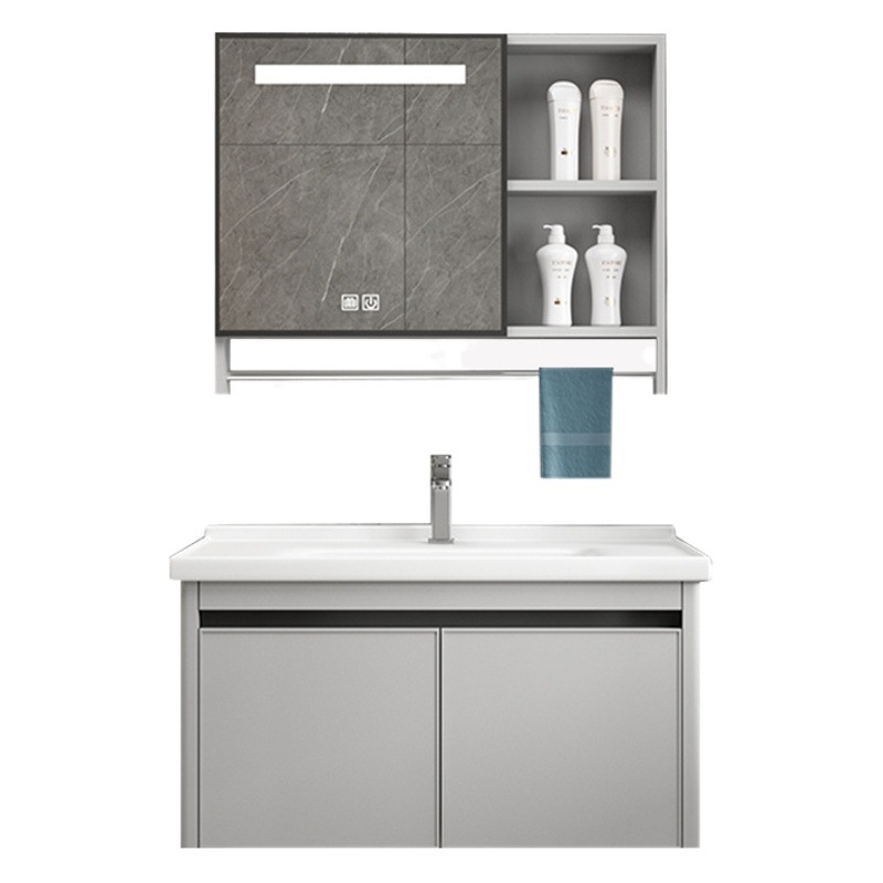 Panal de aluminio gabinete de baño integrado lavabo cuarto de baño lavabo de aleación de aluminio espacio de baño mesa de lavado