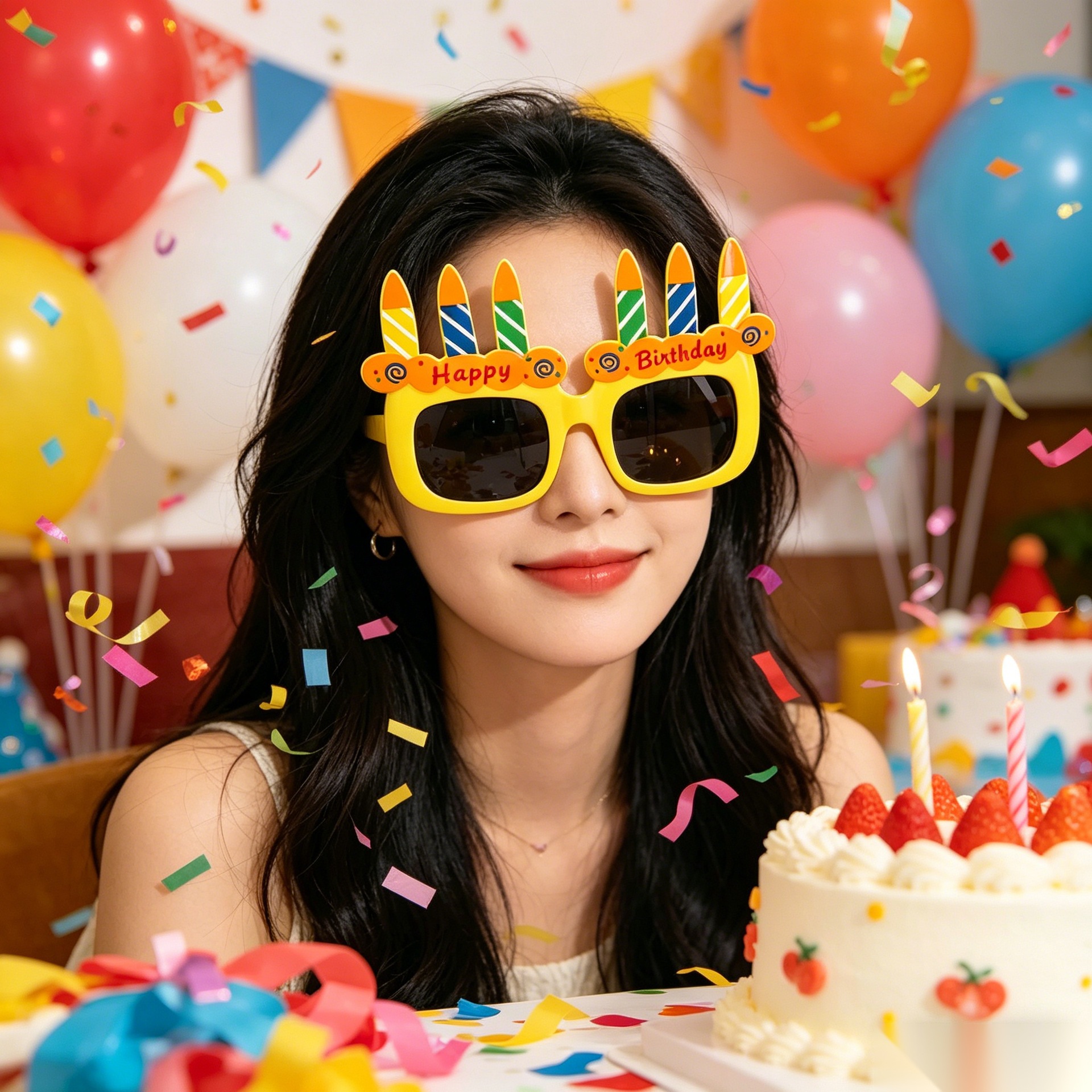 Cumpleaños temático fiesta gafas extrañas feliz cumpleaños pastel vela gafas de diseño de cumpleaños accesorios de fotos